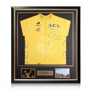 Chris Froome Signed Tour De France 2013 Yellow Jersey. Deluxe Frame