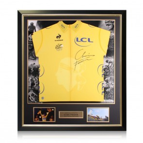 Chris Froome Signed Tour De France 2013 Yellow Jersey. Luxury Frame
