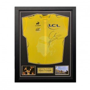 Chris Froome Signed Tour De France 2013 Yellow Jersey. Standard Frame
