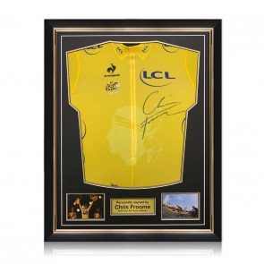 Chris Froome Signed Tour De France 2013 Yellow Jersey. Superior Frame