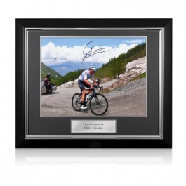 Chris Froome Signed Cycling Photo: 2018 Giro d'Italia. Deluxe Frame