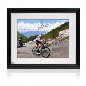 Chris Froome Signed Cycling Photo: 2018 Giro d'Italia. Framed