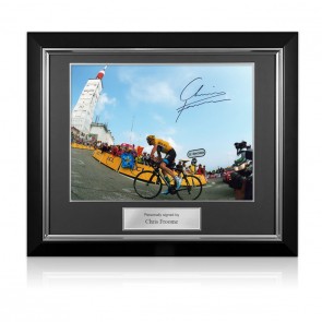 Chris Froome Signed Cycling Photo: Tour de France 2013. Deluxe Frame