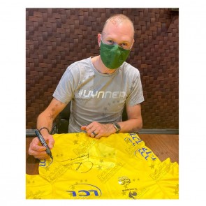 Chris Froome Signed 2013 Tour De France Yellow Jersey. Icon Frame