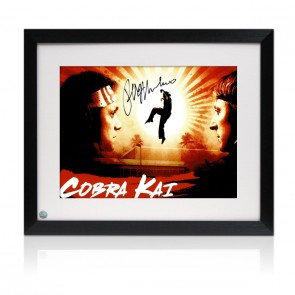 Ralph Macchio Signed Cobra Kai Poster. Framed 