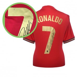 Cristiano Ronaldo Signed Portugal 2020-21 Shirt. Damaged A