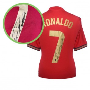 Cristiano Ronaldo Signed Portugal 2020-21 Shirt. Damaged D