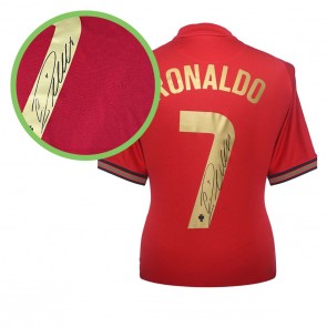 Cristiano Ronaldo Signed Portugal 2020-21 Shirt. Damaged F