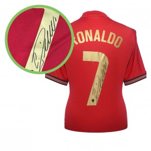 Cristiano Ronaldo Signed Portugal 2020-21 Shirt. Damaged G