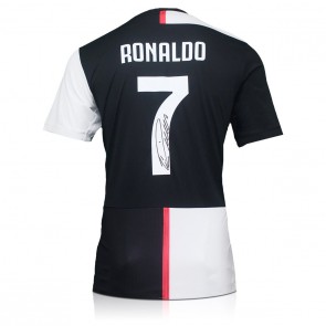 Cristiano Ronaldo Signed Juventus 2019-20 Authentic Football Shirt. Superior Frame
