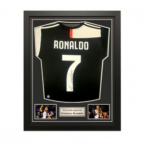 Cristiano Ronaldo Signed Juventus 2019-20 Football Shirt. Standard Frame