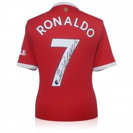 Cristiano Ronaldo Signed Manchester United 2021-22 Football Shirt 