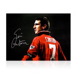 Version 1 Autograph Eric Cantona Signed Manchester United Football