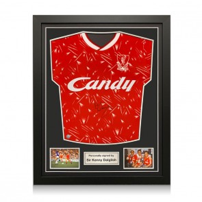 Kenny Dalglish Signed Liverpool 1990 Football Shirt. Standard Frame