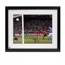 David Silva Signed Spain Photo: Euro 2012. Framed