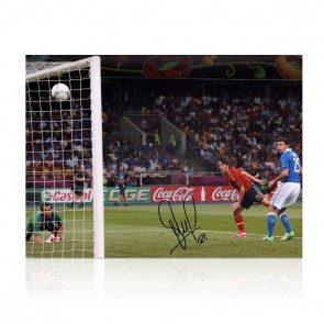 David Silva Signed Spain Photo: Euro 2012