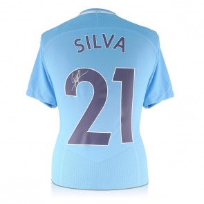 David Silva Signed Limited Edition Manchester City 2017-18 Home Shirt