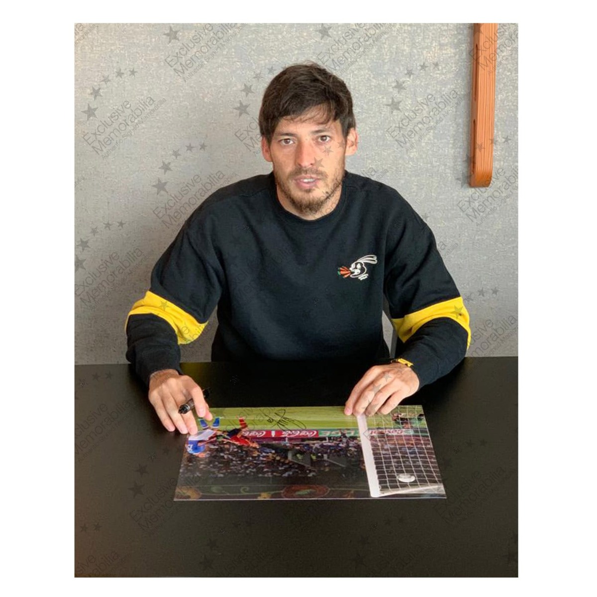 David Silva Signed Spain Photo: Euro 2012. Deluxe Frame
