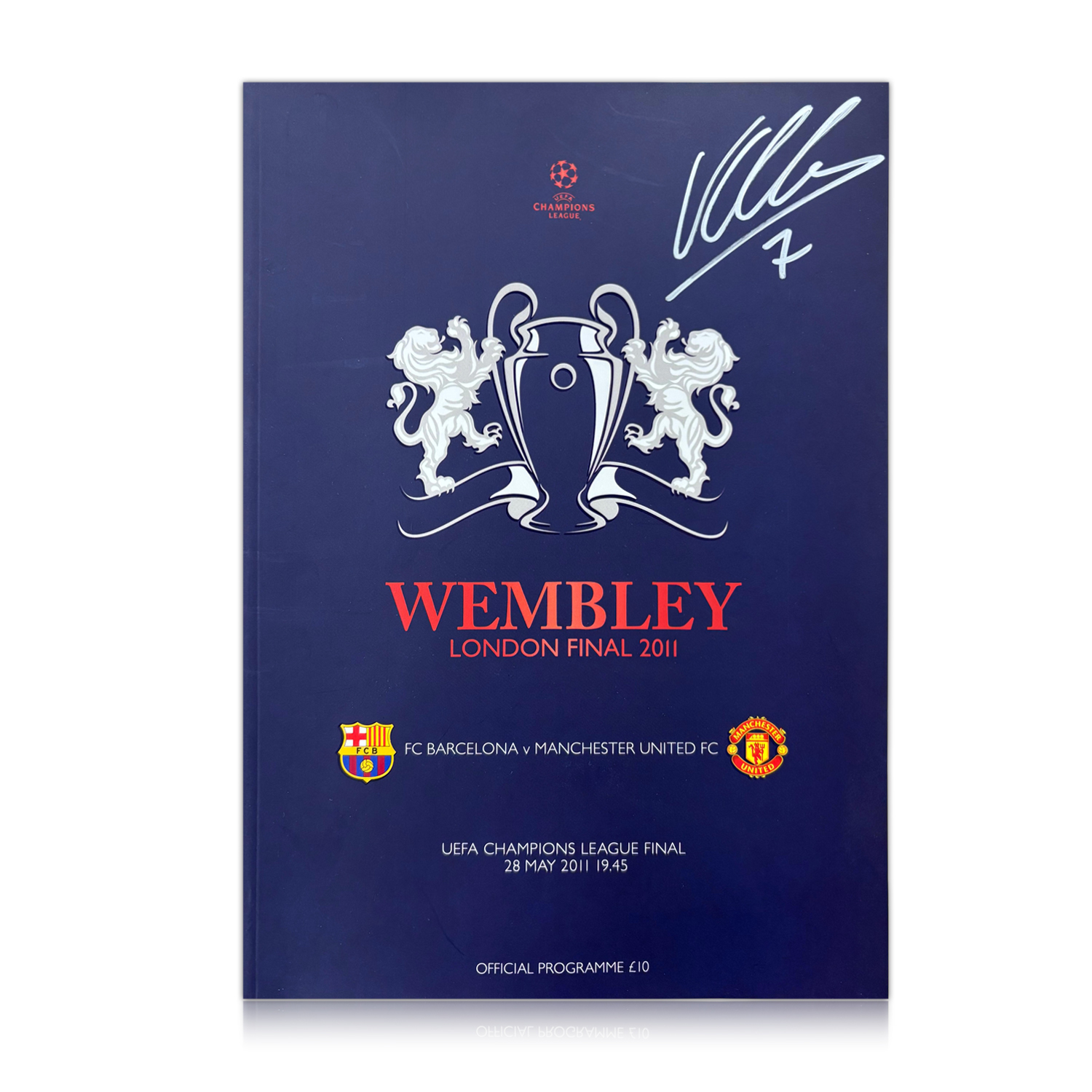 David Villa Signed Original 2011 Champions League Final Programme