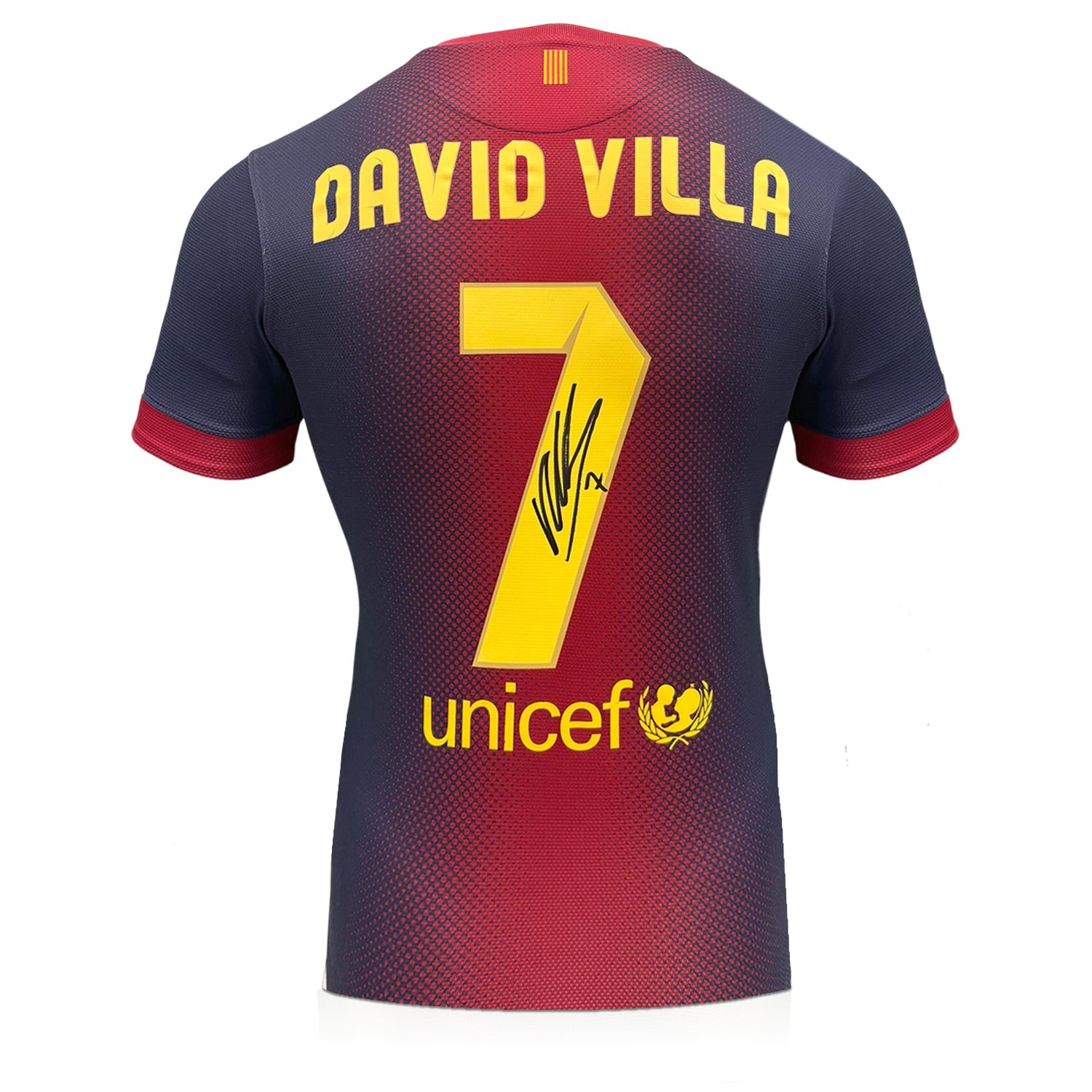 David Villa Signed Original Barcelona 2012-13 Football Shirt