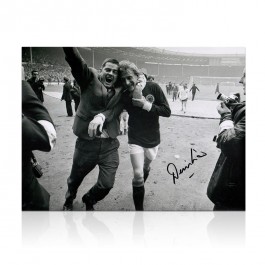 Denis Law Signed Scotland Photograph: 1967 Win At Wembley