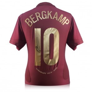 Dennis Bergkamp Signed Arsenal 2005-06 Highbury Football Shirt