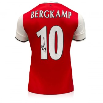 Dennis Bergkamp Signed Arsenal Football Shirt