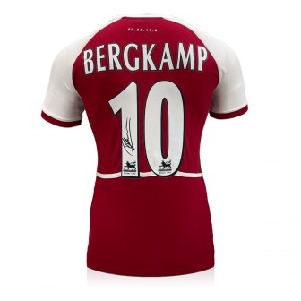 Dennis Bergkamp Signed Arsenal Heritage Invincibles Football Shirt