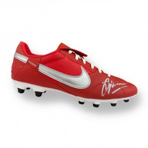 Dennis Bergkamp Signed Red Football Boot