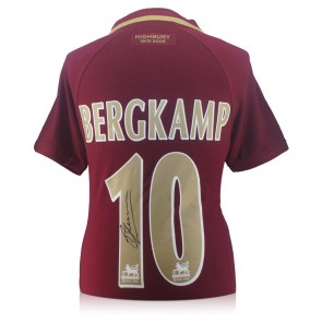 Dennis Bergkamp Signed Arsenal Commemorative Highbury Polo Shirt