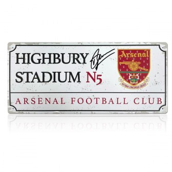 Dennis Bergkamp Signed Arsenal Highbury Stadium Sign