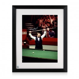 Dennis Taylor Signed Snooker Photo. Framed