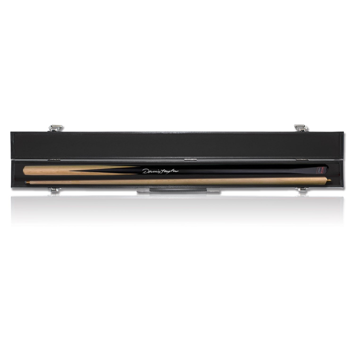 Dennis Taylor Signed Snooker Cue. In Display Case