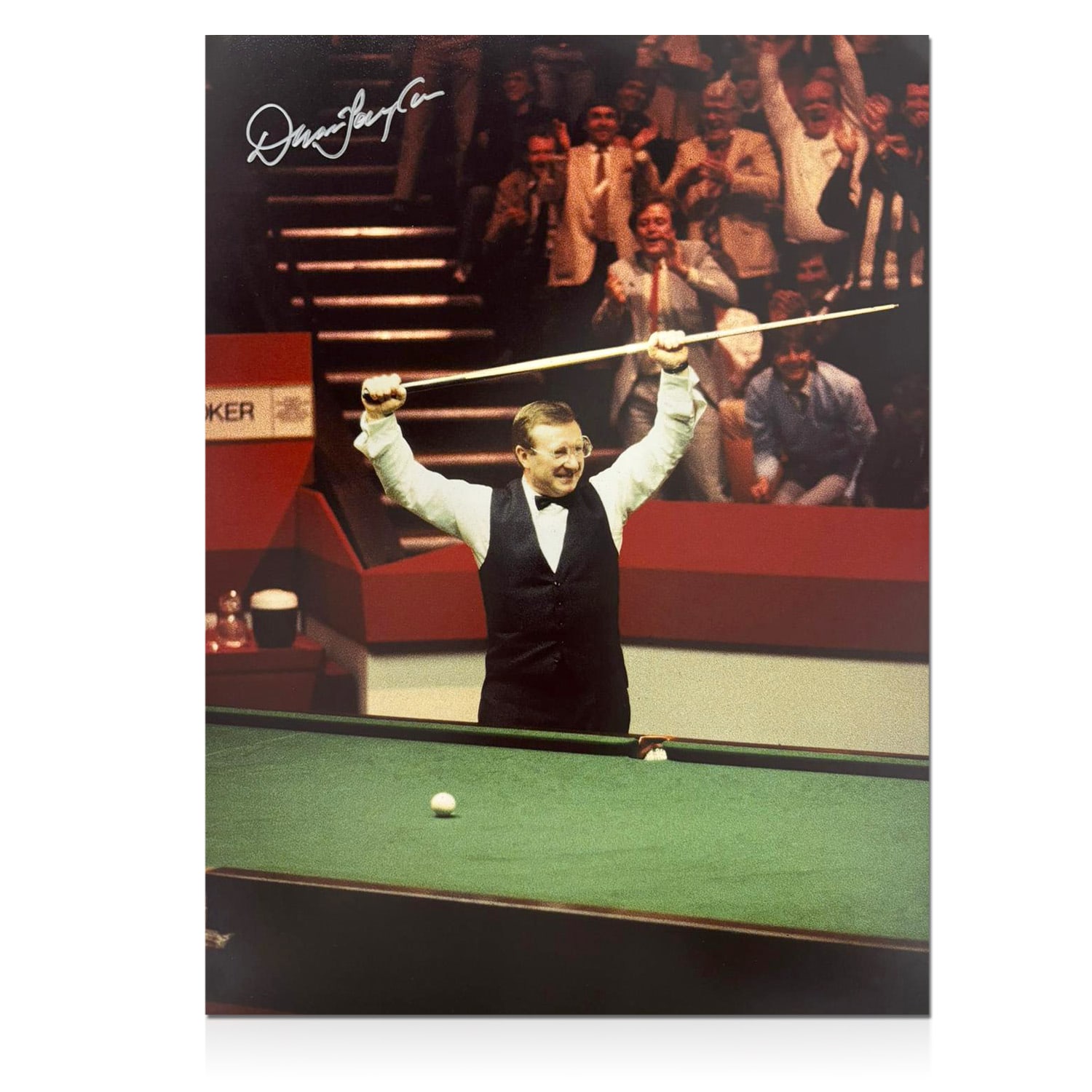 Dennis Taylor Signed Snooker Photo