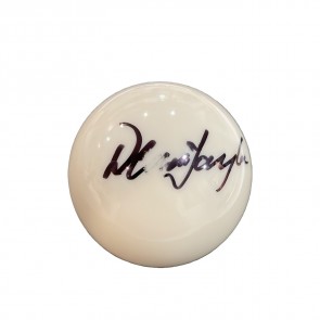 Dennis Taylor Signed White Snooker Ball. Damaged A
