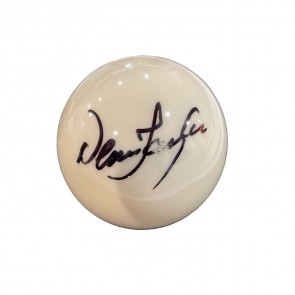 Dennis Taylor Signed White Snooker Ball. Damaged B