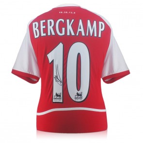 Dennis Bergkamp Signed Arsenal Heritage Invincibles Football Shirt