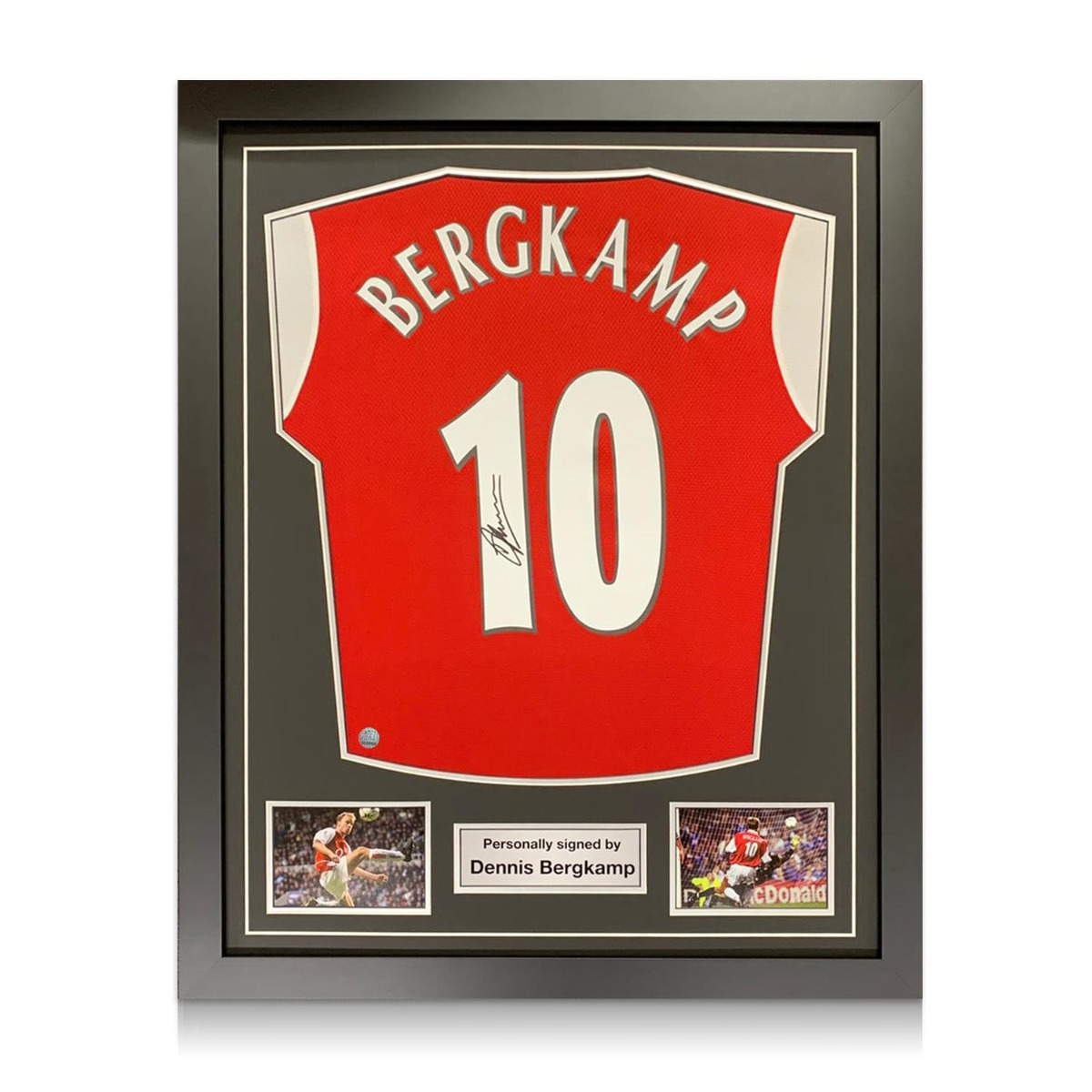 Dennis Bergkamp Signed Arsenal Home Jersey In Gift Box 