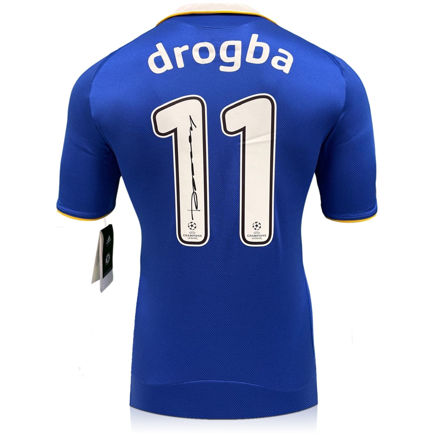 Didier Drogba Signed Original Chelsea 2008-09 Champions League Football Shirt (UCL Print) BNWT