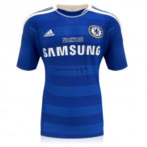 Didier Drogba Front Signed Original Chelsea 2011-12 Football Shirt: UCL Embroidery