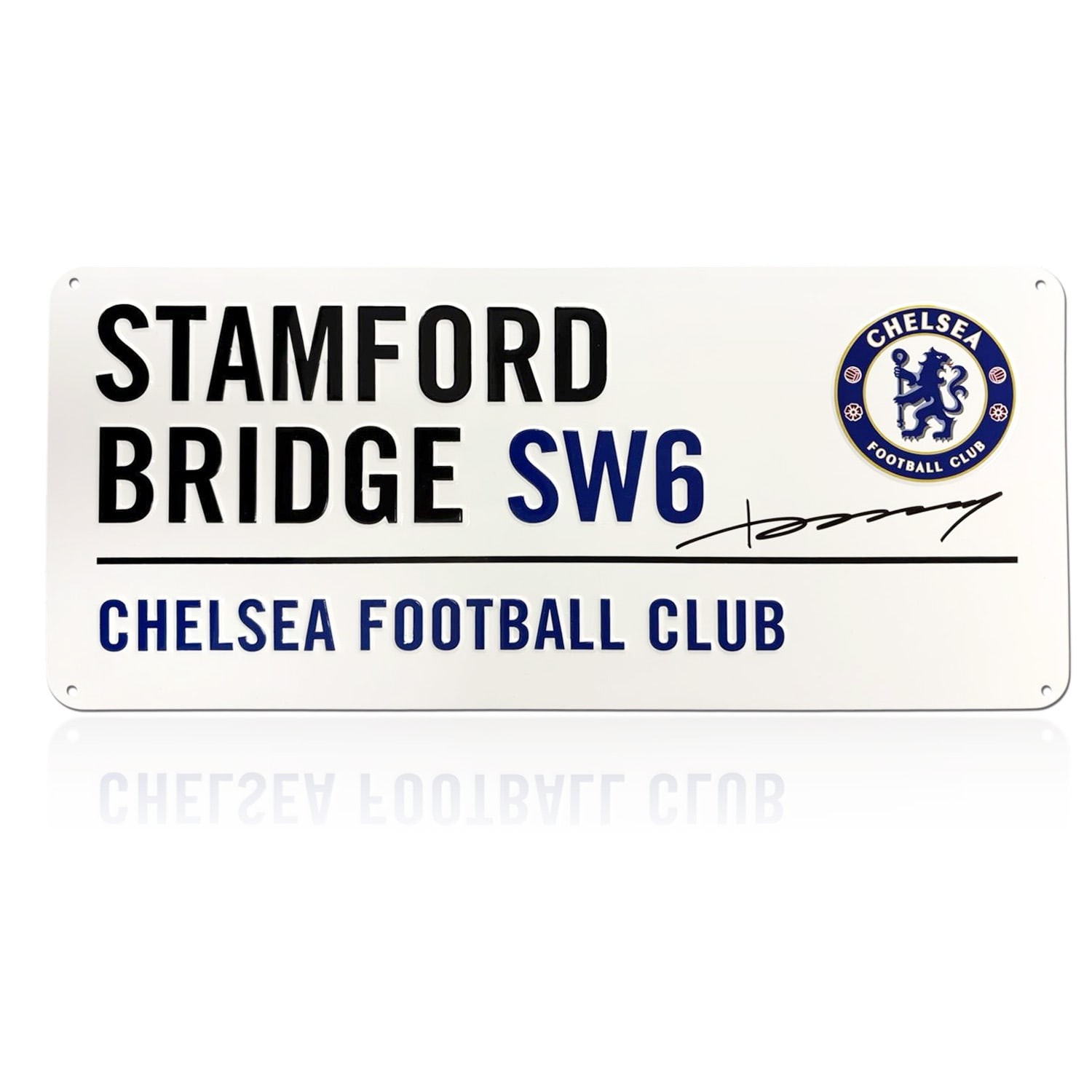 Didier Drogba Signed Chelsea Street Sign