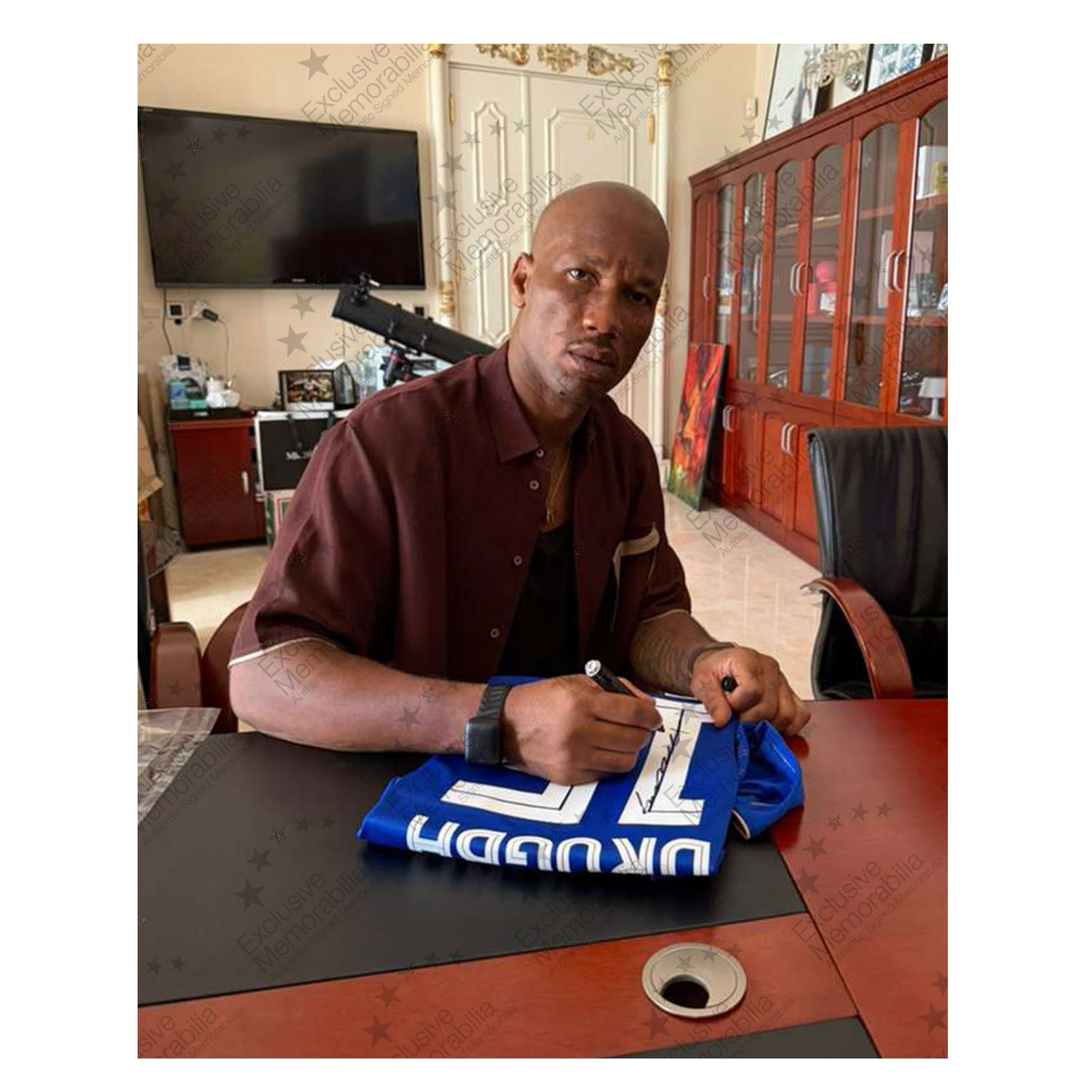 Didier Drogba Signed Original Chelsea 2005-06 Centenary Football Shirt (Original Print)