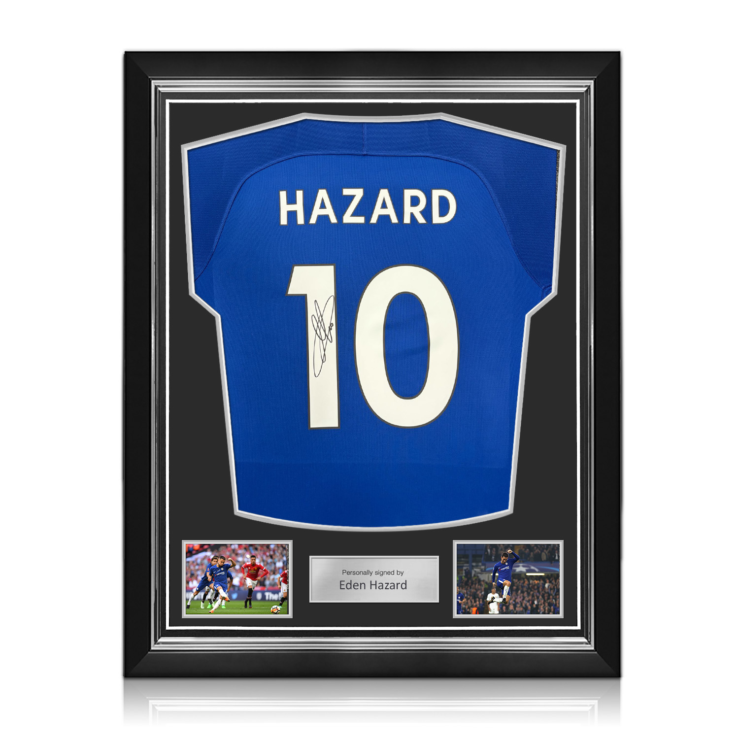 Eden Hazard Signed Original Chelsea 2017-18 Football Shirt. Superior Frame