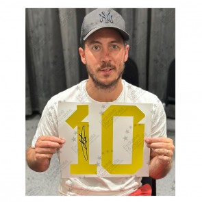 Eden Hazard Signed Belgium 2022-23 Football Shirt. Icon Frame