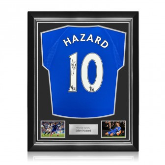 Eden Hazard Signed Chelsea 2000 Football Shirt. Superior Frame