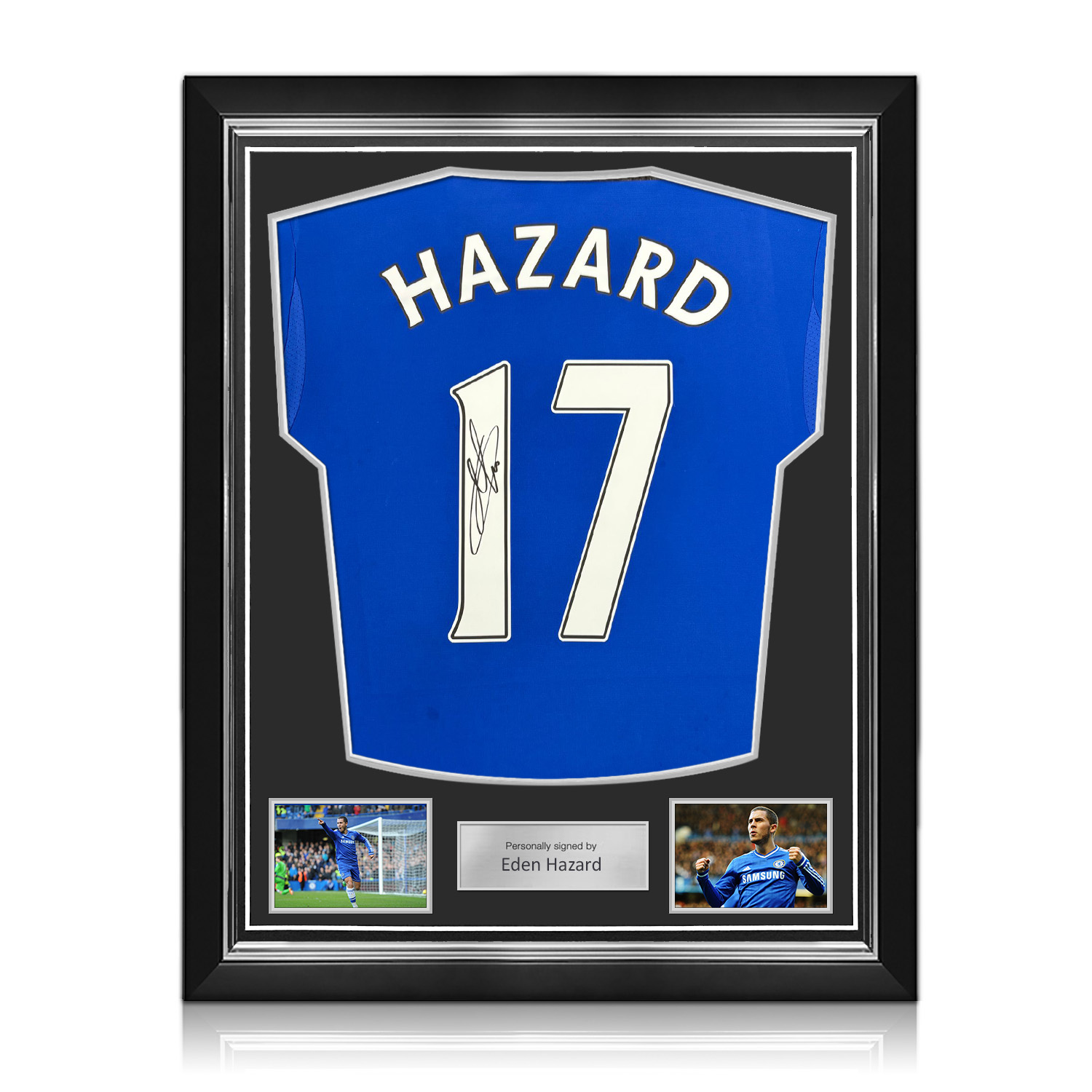 Eden Hazard Signed Original Chelsea 2013-14 Football Shirt. Superior Frame