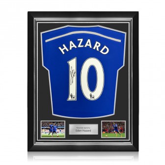 Eden Hazard Signed Original Chelsea 2014-15 Football Shirt. Superior Frame
