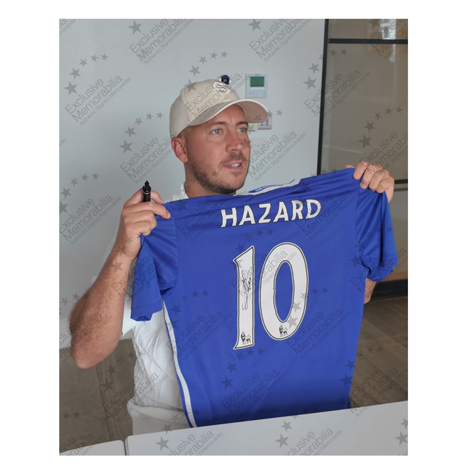 Eden Hazard Signed Original Chelsea 2016-17 Football Shirt (Original Print)