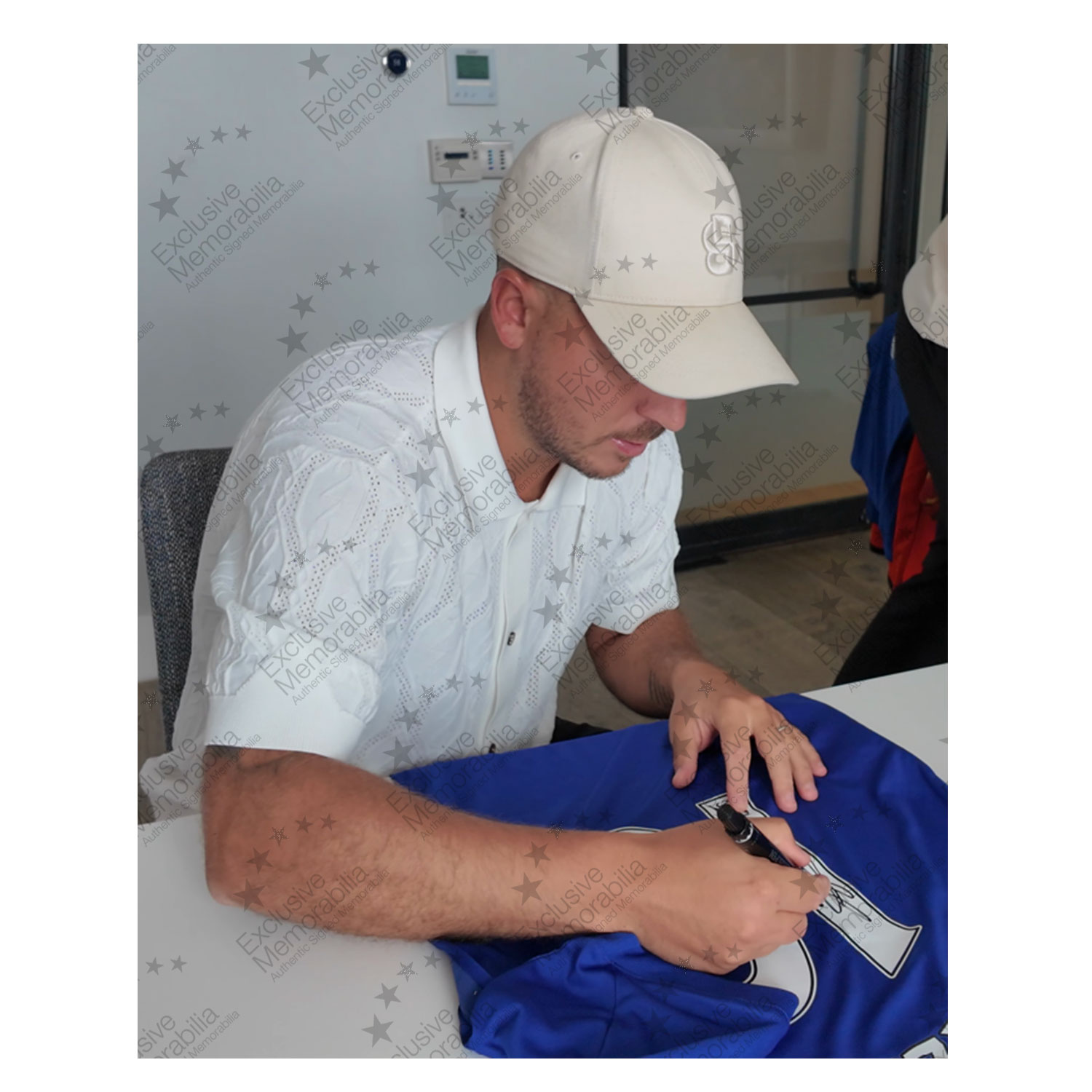 Eden Hazard & Didier Drogba Signed Chelsea 2022-23 Football Shirts. Dual Frame
