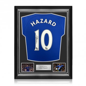 Eden Hazard Signed Chelsea 2022-23 Football Shirt. Superior Frame
